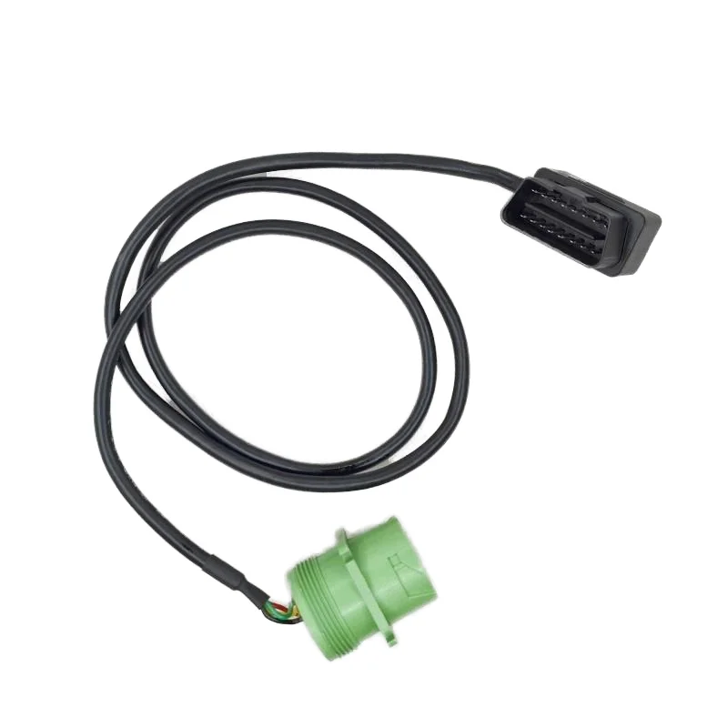 OBD2-Male-16pin-J1939-Green-Female-9pin-PVC-Cable-Assembly-Right-Angle-Diagnostic-Tool-Code-Reader-for-Machines-Electronic