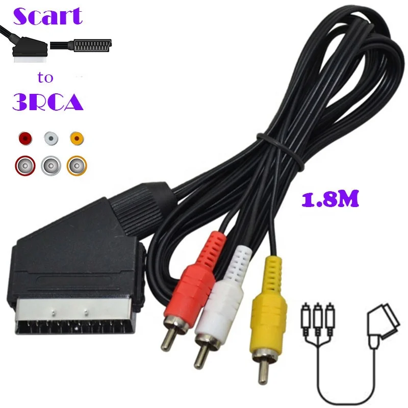 OEM-1.8M-Composite-AV-Video-TV-Adapter-Cable-RGB-Line-Scart-to-3-RCA-Video-Cable-for-NES-Console-Accessory