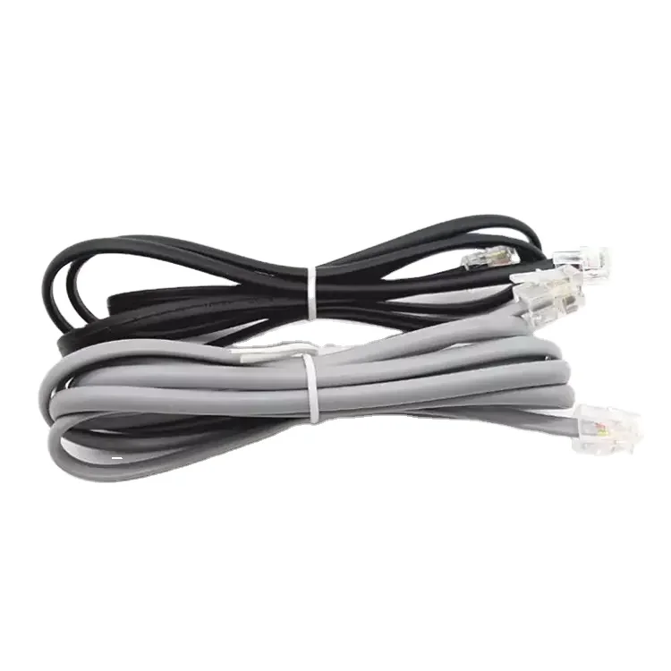OEM-Custom-Length-Flat-Cord-Telephone-Wire-Assembly-RJ11-Patch-Cord
