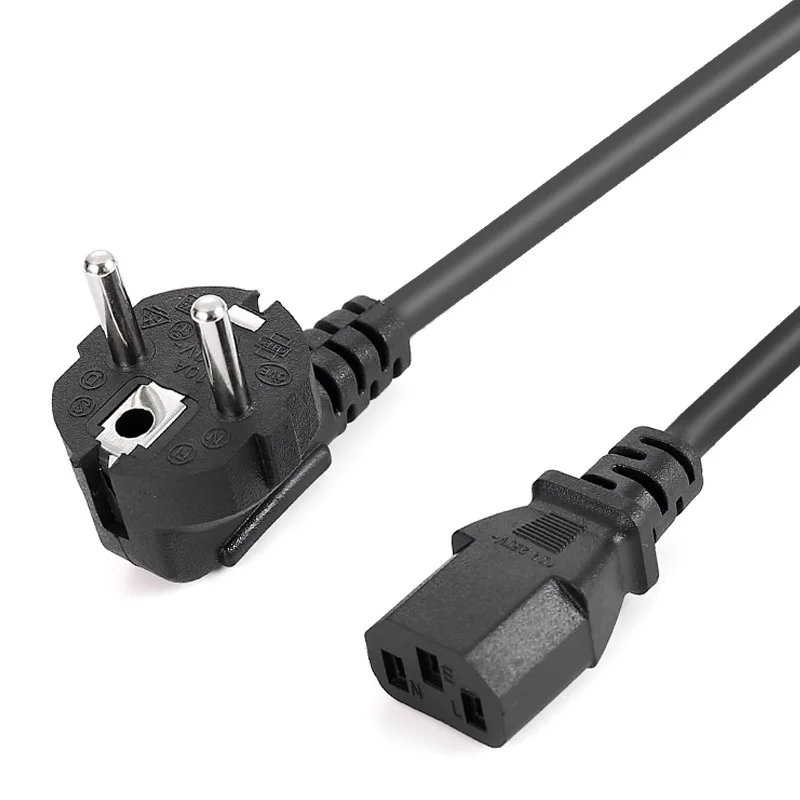 OEM-Factory-Custom-1M-2M-3M-5M-EU-Plug-Non-Grounded-220V-3-Conductor-PC-Electric-Computer-AC-Power-Cord-Cable-with-Pin-Tail