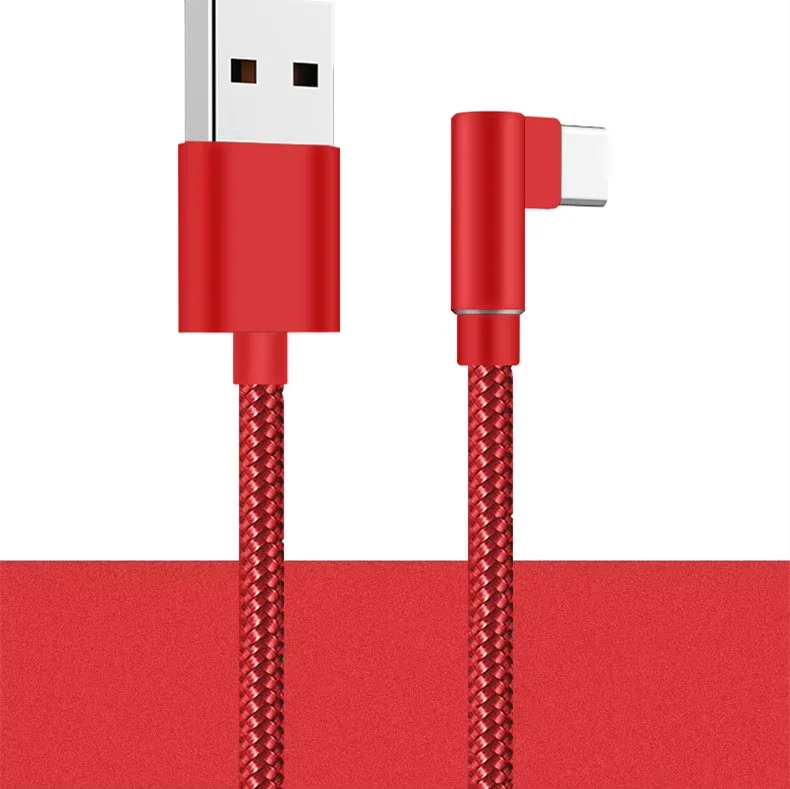 OEM-Length-16FT-5m-Type-C-90-Degree-Right-Angle-Nylon-Braided-USB-Cable-Usb-c-for-Virtual-Reality-Headsets-Mobile-Phone