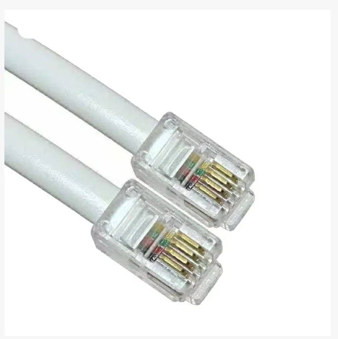 OEM-RJ9-RJ10-4P4C-Telephone-Cable-Flat-Telephone-Cord