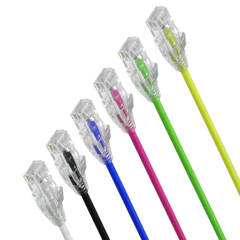 OEM-Ultra-Slim-UTP-CAT6A-Patch-Cables-Unshielded-Network-Cable-28AWG-10Gb-PVC-LSZH-Ethernet-Transparent-Boot-RJ45-Patch-Cord-1m