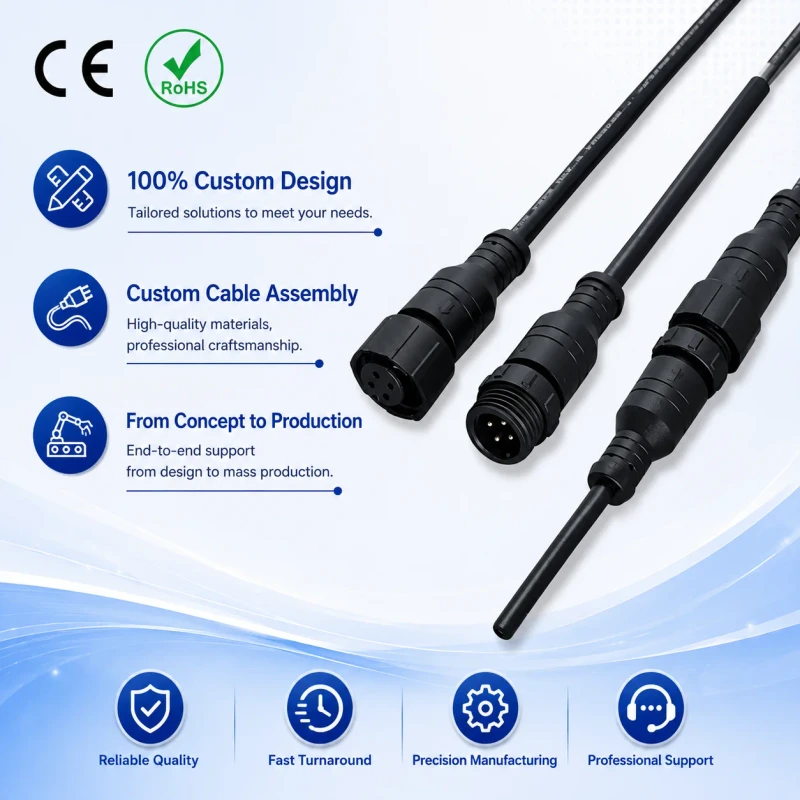 OEM-Waterproof-Full-Wiring-Harness-for-Automobile-Motorcycle-New-Energy-Vehicles-with-PVC-Nylon-Materials