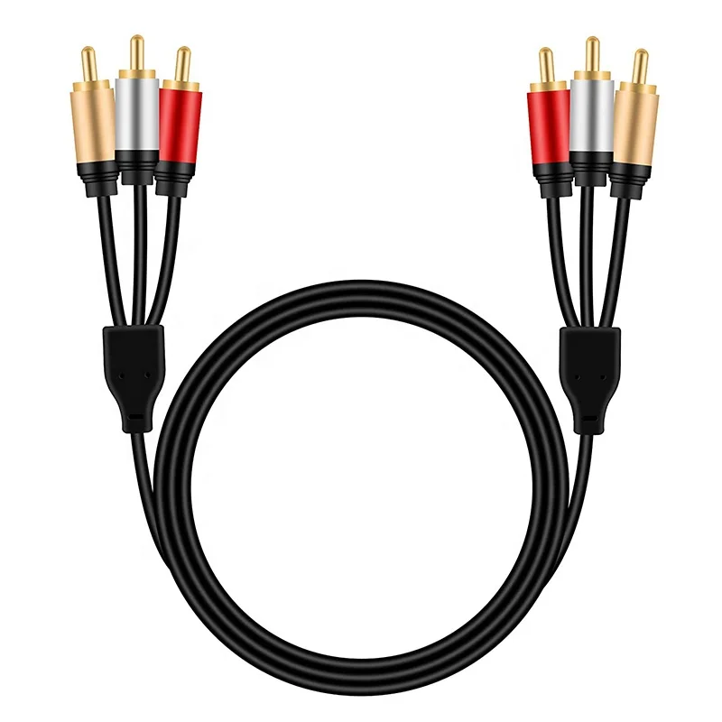 OFC-Copper-Twisted-Pair-3-RCA-Male-to-Male-Gold-Plated-AV-Cable-for-HDTV-DVD-STB-Microphone-Home-Entertainment-System