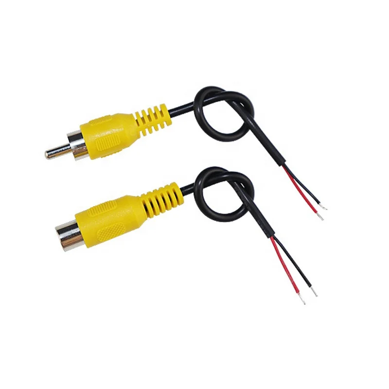 Open-End-RCA-Video-Audio-Cable-15cm-Male-to-Female-PVC-Jacket-Shielding-for-Speaker-Car-Camera-Microphone-for-HDMI-HDTV-DVD