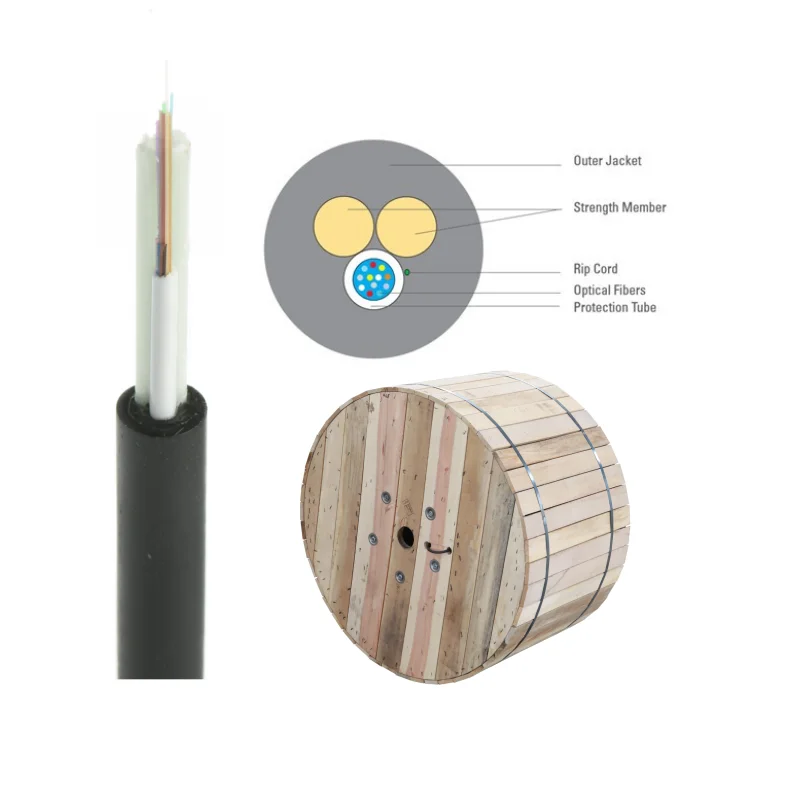 Outdoor-Aerial-Strong-FTTH-MINI-ADSS-ASU80-ASU120-4-8-12-24-Core-Fiber-Optic-Cable