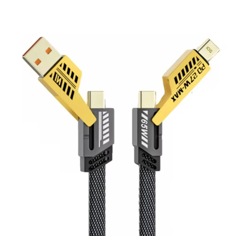 PD-65W-Fast-Charging-Cable-4-in-1-Multifunctional-USB-Cable-Nylon-Jacket-Watch-Phone-Data-Tran-Zinc-Alloy-Cable