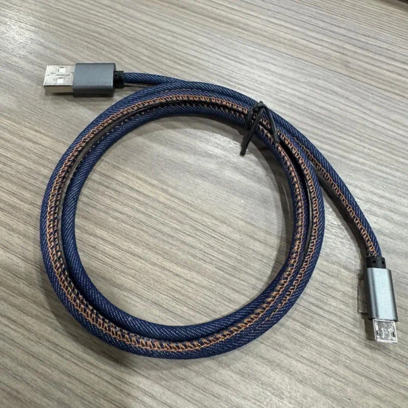 PINYI-in-Stock-USB-Cable-USB-Micro-Denim-textured-Cable-Braided-Denim-USB-Cable-for-Phone-Camera-Speakers-GPS-Units