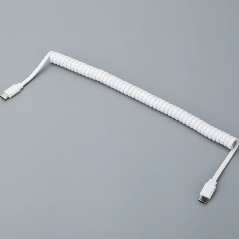 PVC-Insulated-Spring-Cord-for-Building-Intercom-Sewing-Machines-Telephone-Handset-Curved-Handles-Custom-Length