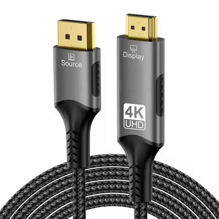 Pastall-4K-DP-HDTV-6-Feet-Cable-8K-Aluminum-Shell-Nylon-Braided-for-Microphone-Speaker-Uni-Direction-DP-1.2-Computer