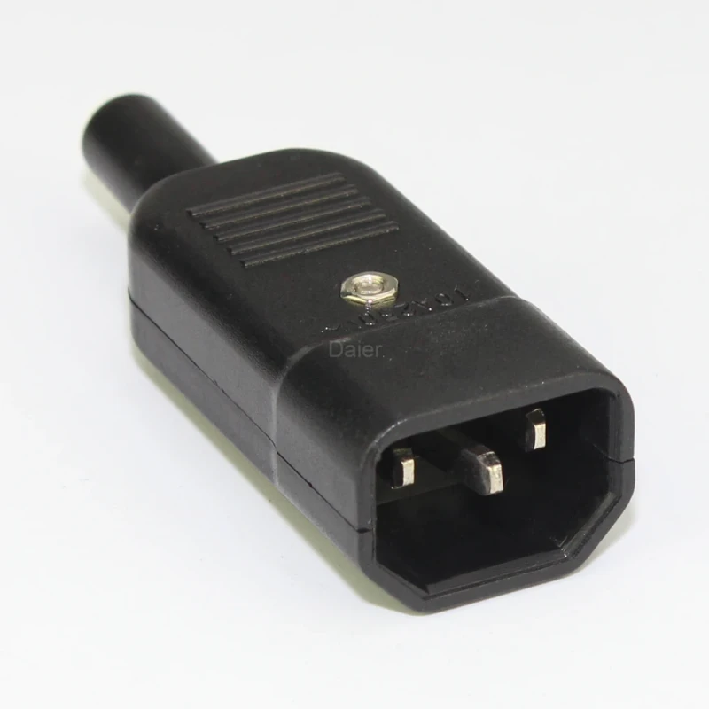Power-Extension-Cords-Power-Socket-3-Pin-Male-Industrial-IEC-C14-Plug-Wiring-Cord-Power-Plug-Straight-Cable-Connector