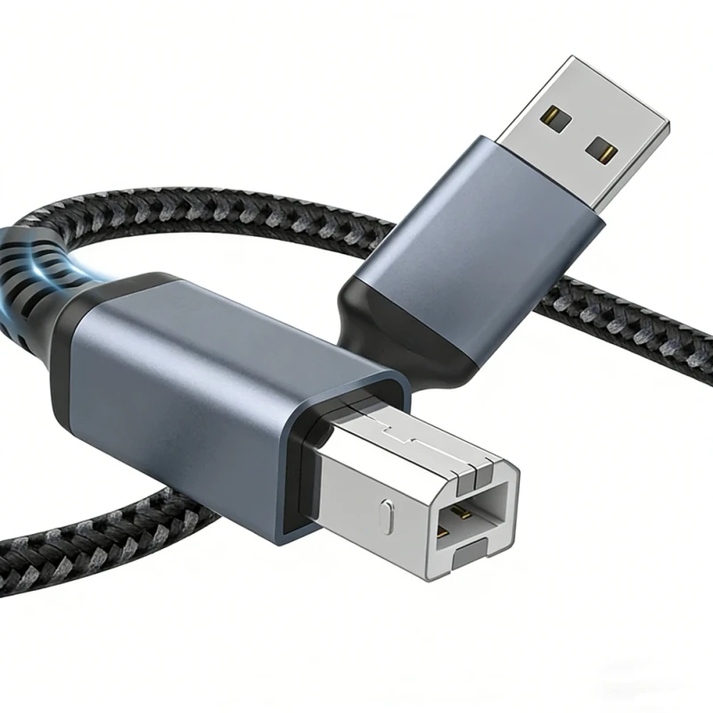 Printer-USB-Cable-Nylon-Braided-USB-Printer-Cable-1m-1.5m-2m-3m-5m-10m-Type-USB-a-to-B-Printer-Cable-Factory-Custom
