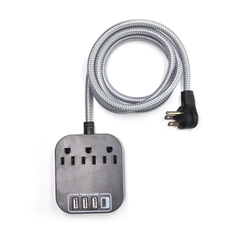 Professional-USA-Indoor-Outdoor-Extension-Cord-USB-Power-15A-Manufactured-Extension-Cord