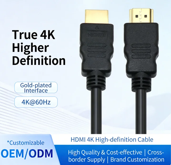 Pure-Copper-PVC-Jacket-Cable-4K-60Hz-Audio-Video-Connection-for-Monitors-Projectors-2.0m