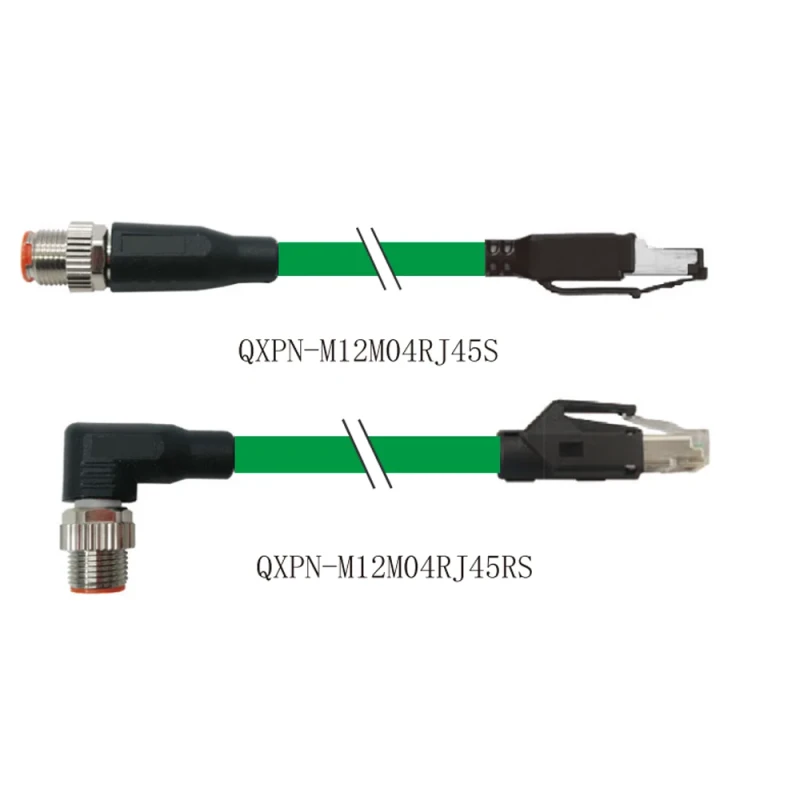 QXPN-M12M04RJ45S-Custom-IO-Bus-PLC-Control-Digital-Communication-Cable-4Pin-to-RJ45-Cables