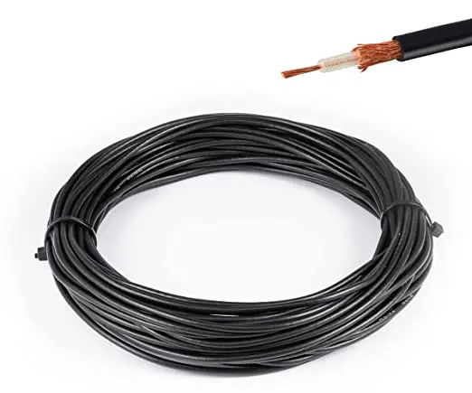 RG174-Coaxial-Cable-15m-High-Quality-Low-Loss-50ohm-Solid-Polyethylene-PE-Jacket-Black-PVC-Connector-N-N-JK-Rf-for-Communication