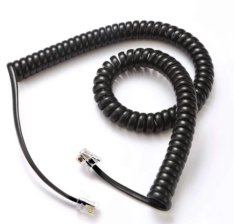 RI11-Telephone-Handset-Cord-450mm-Coiled-Cable-Pack-of-10-Replacement-for-Office-Desk-Phone-Hotel-Phone-System