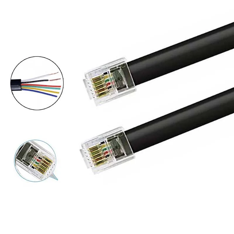 RJ11-6P6C-Telephone-Cable-28AWG-Pure-Copper-Phone-Extension-Cord-with-RJ11-Connectors