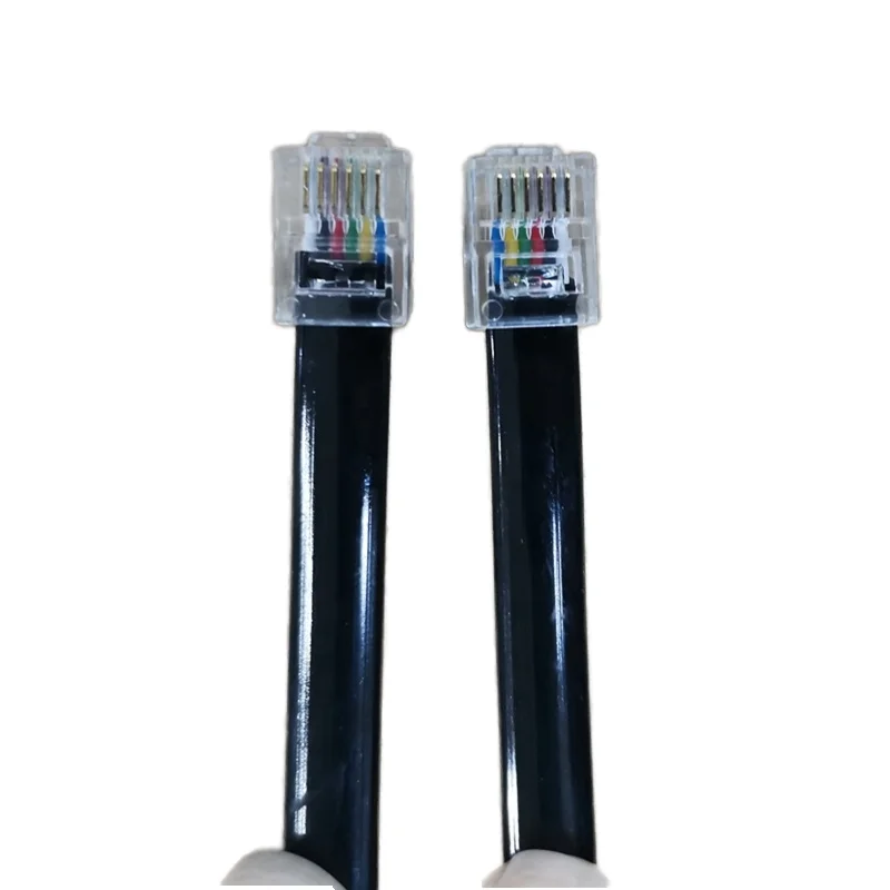 RJ12-6P6C-Male-to-Male-Flat-Spiral-Telephone-Patch-Cable-Communication-Cables