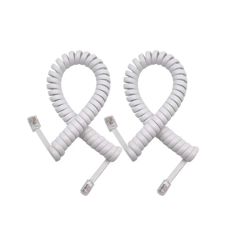 RJ9-4Pin-4C-Telephone-Spiral-Cable-Coiled-Telephone-Spring-Cord