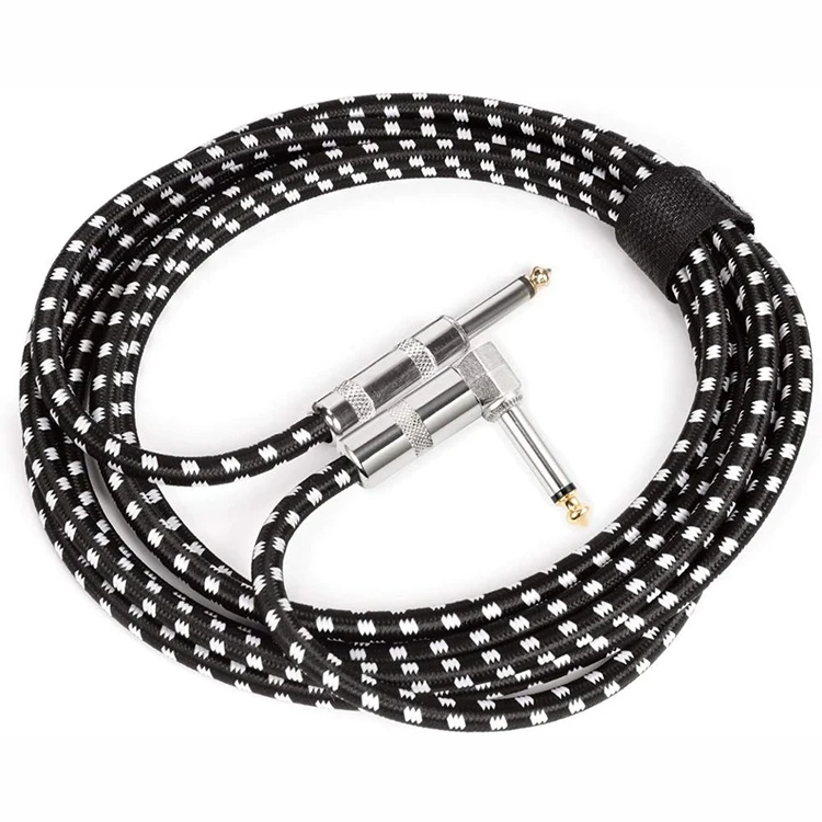 Right-Angle-14-Inch-TS-to-Straight-3m-Guitar-Instrument-Cable