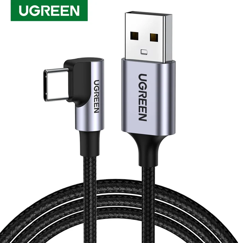Right-Angle-USB-C-Cable-3A-Fast-Charging-Type-C-Data-Cable-1m-2m-90-Degree-Usb-Cable-Type-c-for-Huawei-Honor