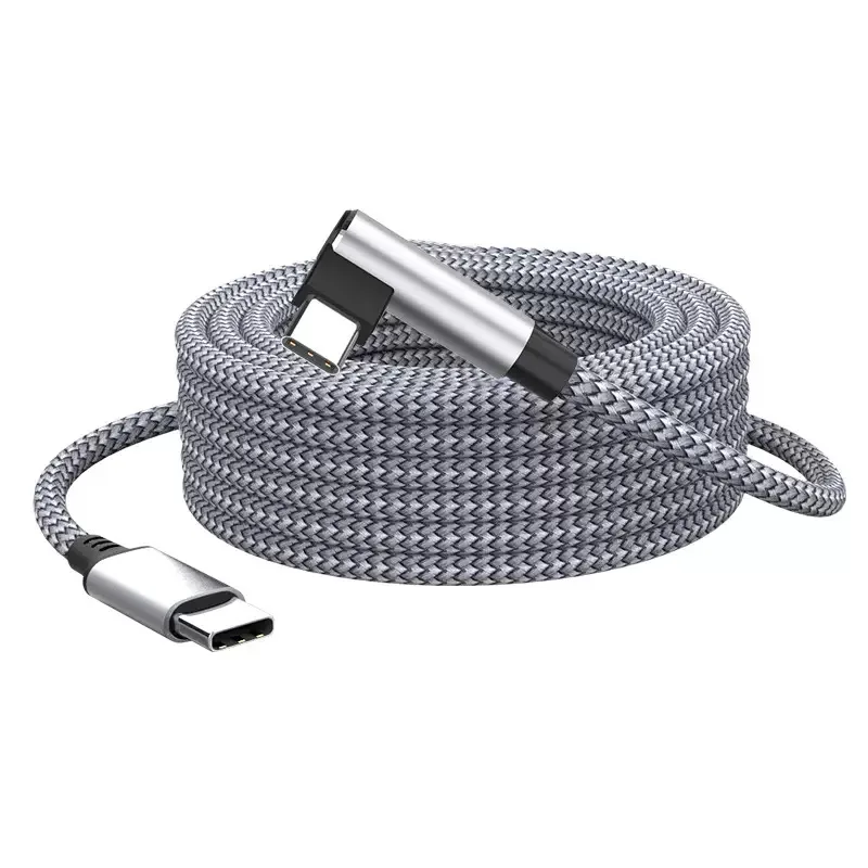 Right-Angle-USB-C-to-USB-C-0.5m-6m-60W-PD-Fast-Charging-Cable-Pure-Copper-Conductor-Nylon-Jacket-for-Android-Computer