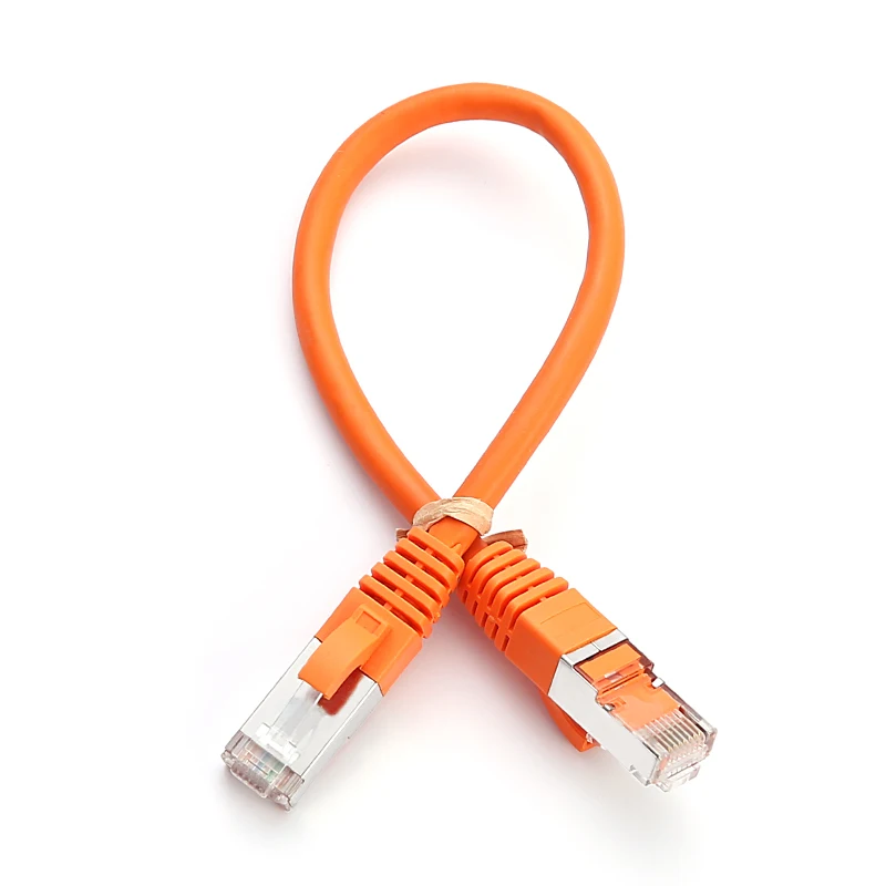 Round-Flat-Cat6-RJ45-FTP-Shielded-Stranded-Ethernet-Patch-Cord-1M-2M-5M-Customizable-Length