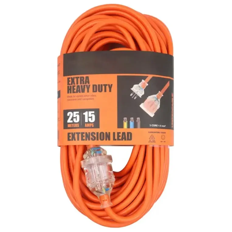 SAA-250V-25-Meter-Heavy-Duty-Orange-AU-Plug-Extension-Cord-15A-3-1.5mm-100-Copper-Conductor-Durable-Flexible-Industrial-Use