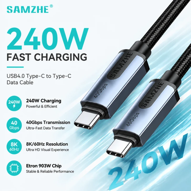 SAMZHE-Thunderbolt-4-Type-C-to-Type-C-Charging-Cable-PD3.1-240W-5A-Data-Audio-DP1.4-8K-60Hz-Video-Cable-for-Laptop-iPhone-iPad