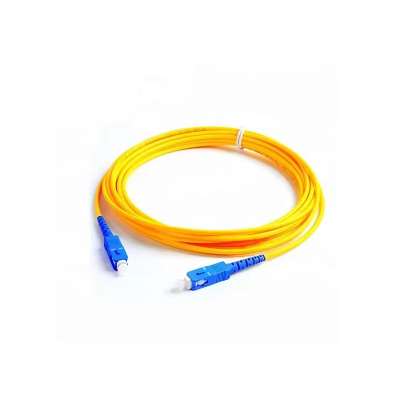 SC-UPC-Jumper-FTTH-Indoor-Outdoor-Fiber-Optical-Cable-Patch-Cord-G652D-PVC-Yellow-Copper-Solid-Conductor-1-Meter-2.0mm