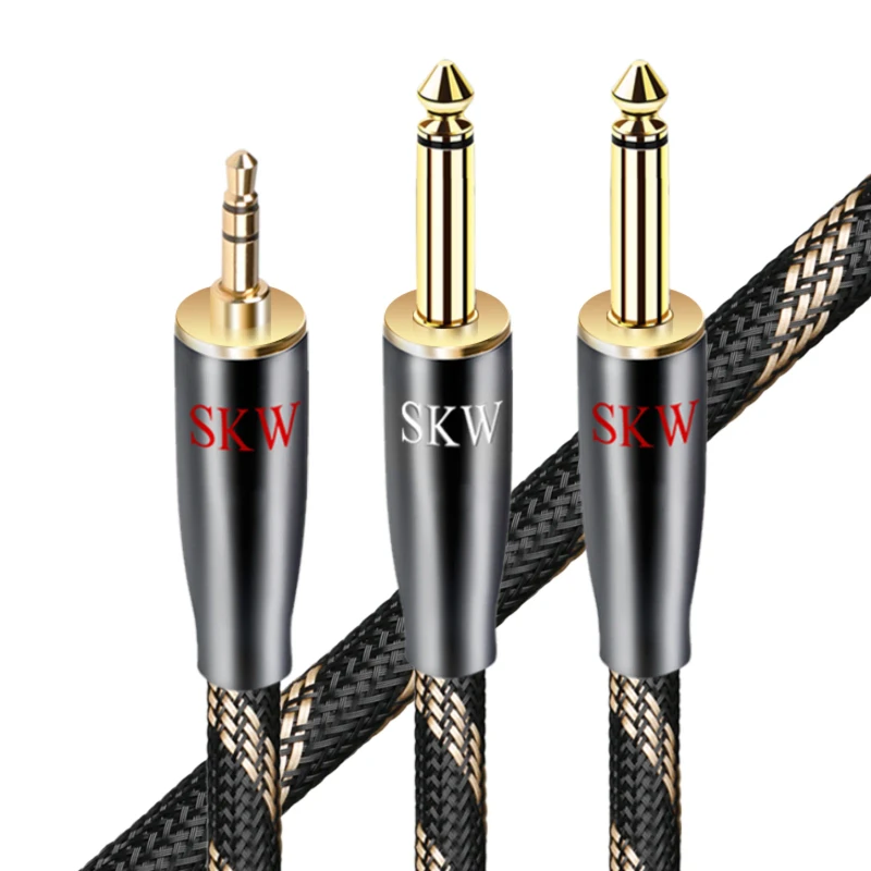 SKW-Digital-Coaxial-Optical-24K-Gold-plated-Ultra-high-Purity-Copper-RCA-Audio-Video-Cables-Nylon-Jacket-HiFi-Speaker-1M
