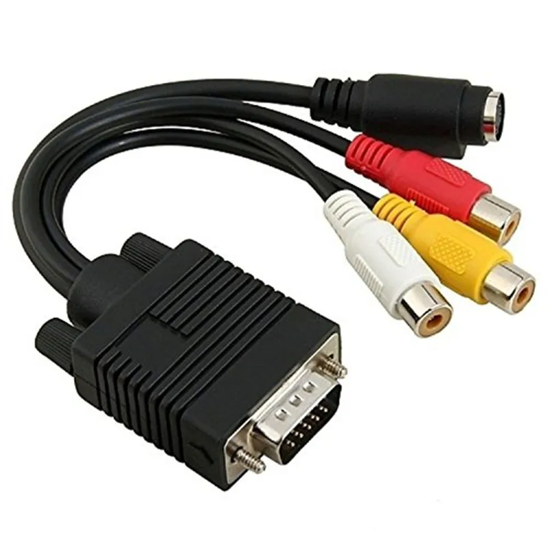 SVGA-to-S-Video-3-RCA-Composite-AV-TV-Out-Adapter-Cable-VGA-SVGA-to-PC-Laptop-Wiring-Harness