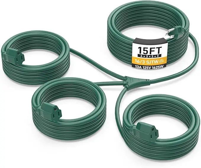 SVT-SJTW-Us-3-Pin-Plug-American-Standard-Male-to-Female-AC-Power-Cord-Nema5-15p-to-Nema5-15r-Computer-IP11-2-Outlets