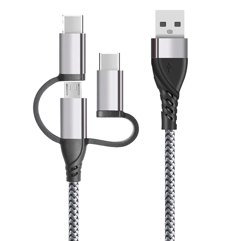 Shenzhen-Type-C-5-in-1-Armature-Braid-PVC-Jacket-3A-Fast-Charging-USB-Data-Cable-Universal