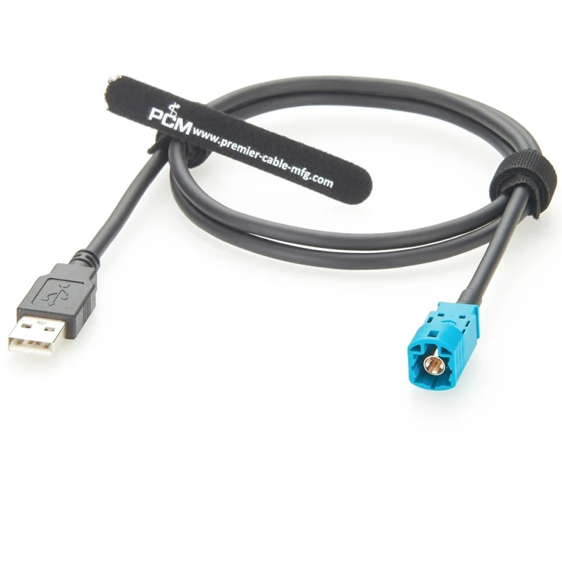 Shielded-Automotive-Data-Cable-1m-USB-to-HSD-Z-Code-Male-4-Pin-Connector-for-In-Vehicle-Camera-Infotainment-Data-Transmission