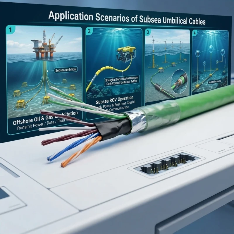 Shielded-Stranded-Twisted-Pair-PE-ROV-Umbilical-Cable-Neutral-Buoyancy-Underwater-Tether-PUR-Hybrid-Power-Signal-Combined