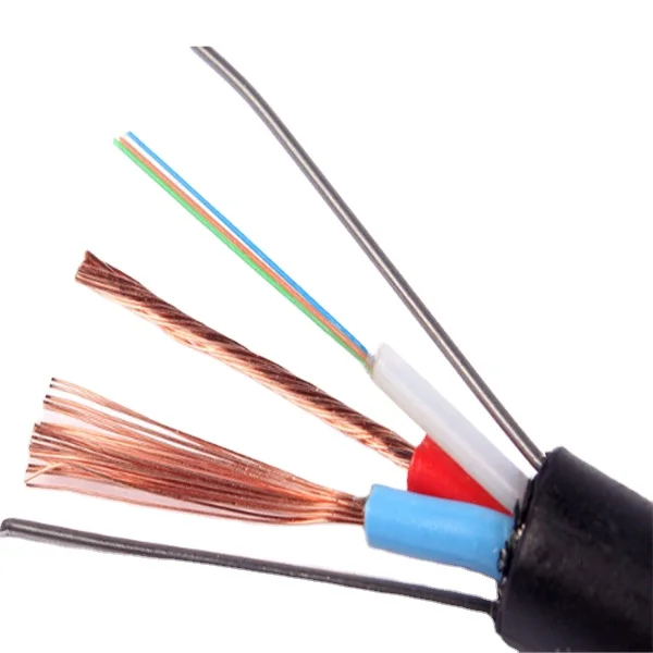Single-Mode-Fiber-Optic-Cable-Photoelectric-Composite-Gyxtw-8b1-RV2-1.0-Central-Tube-GYXTW-8b1-Hybrid-Optical-Cable