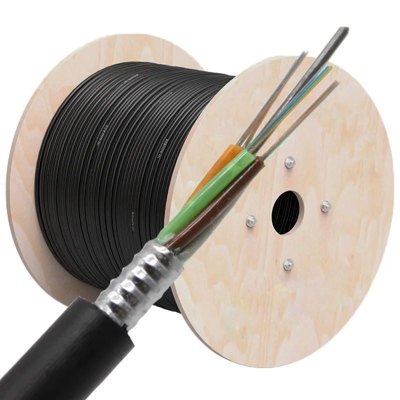 Single-Steel-Wire-Armored-Copper-Conductor-Optical-Cable-Stranded-Loose-Tube-G652D-G657A1-A2-Fibers-for-Communication-Cables