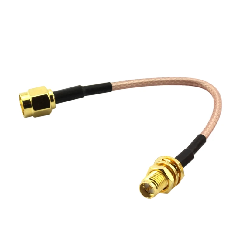 Small-10cm-Coaxial-Brown-RG316-RP-SMA-Female-to-RP-SMA-Male-Pigtail-Cable-Communication-Cables