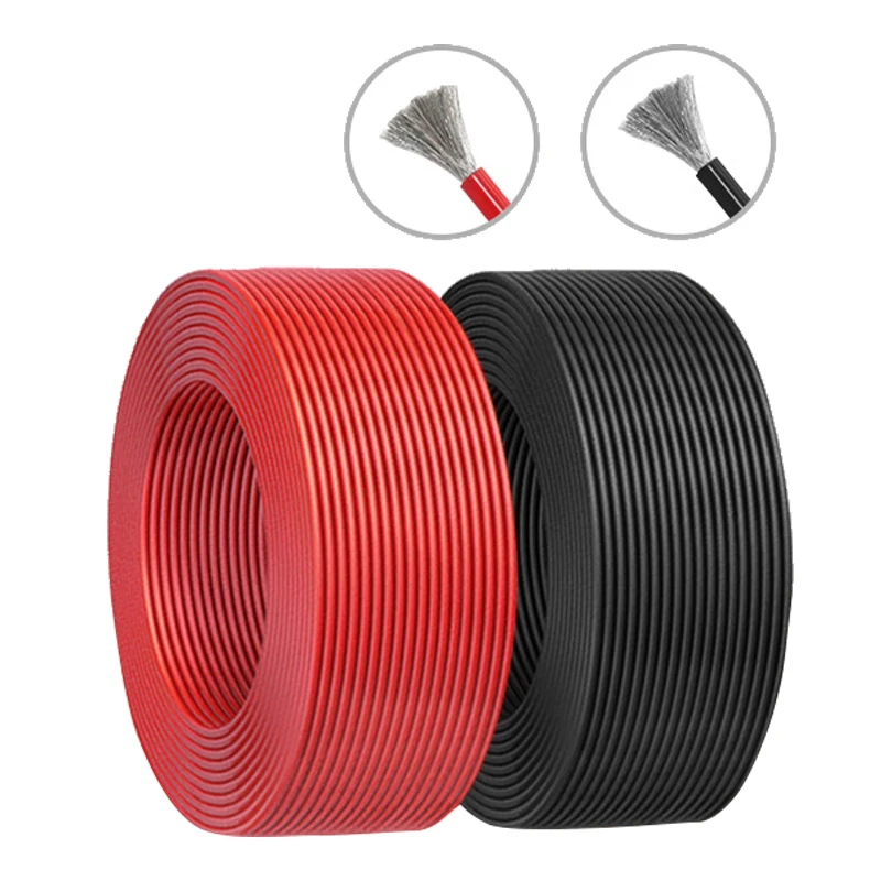 Solar-Copper-PVC-Electric-Cables-PV1-F-Photovoltaic-DC-Panel-Special-Connection-Wire-18-AWG-Solid-Bare-12V-Underground