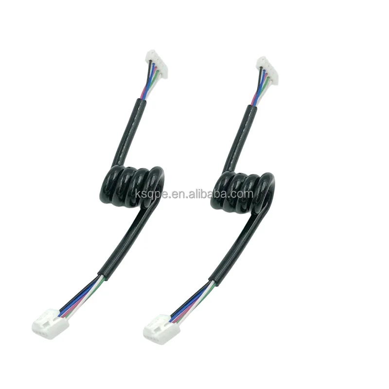 Spring-Wire-PVC-Spring-Terminal-Telephone-Cable-Retractable-Spiral-Cable-with-Tail-Plate
