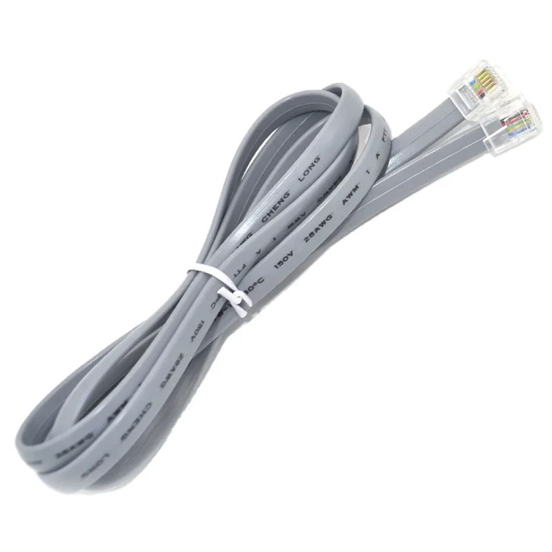 Straight-Telephone-RJ12-Flat-6-Pin-6-Core-Telephone-Cable