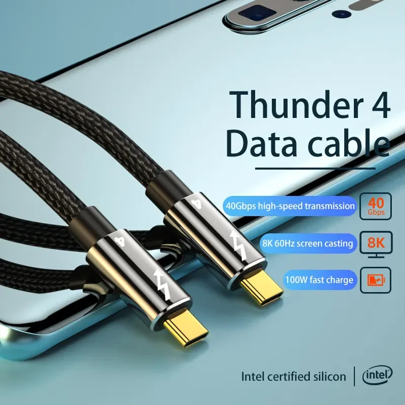 Supply-TV-Laptop-Connect-USB4.0-40Gbps-100W-Fast-Transmission-USB-C-Data-Dual-8K-60Hz-Real-Speed-Charging-1m-Printer-Computer