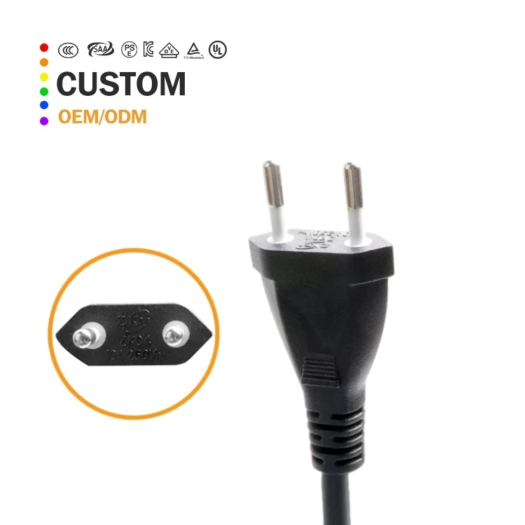 Switzerland-Electric-Extension-Cable-250V-IEC-C13-Connector-AC-Plug-2-Pin-Power-Cord