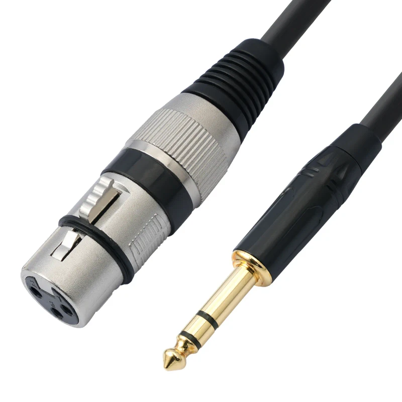 TRS-Dual-Shielded-6.35-mm-Male-to-XLR-Female-Microphone-Cable-1-4-Noise-Reducing-Audio-Cable-Cord-Audio-Video-Cables