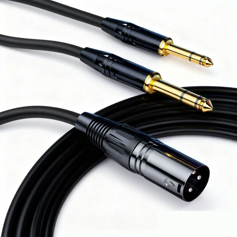 TRS-to-PVC-Insulated-XLR-Male-Music-Instrument-Cable-Balanced-Stereo-Jack-to-XLR-Jack-Control-Cables
