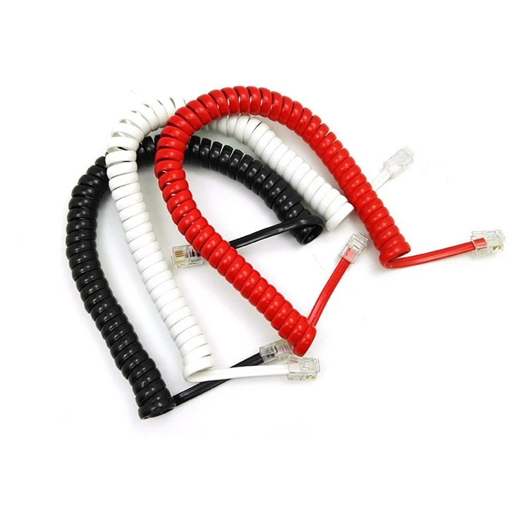 Telephone-6P4C-Telephone-Cord-Phone-Cord-Handset-Cord-Black-Universally-Compatible