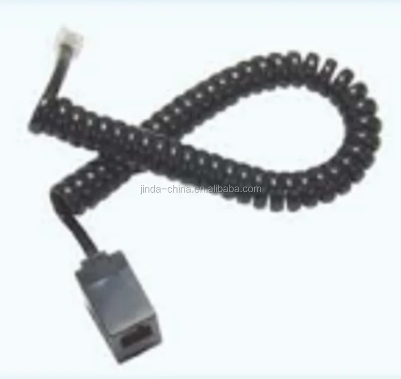 Telephone-Handset-Receiver-Cord-Phone-Coil-Cable-Black